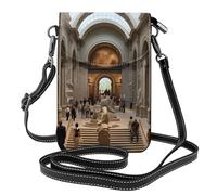 WHJSHOP The Metropolitan Museum Of Art In New York Picture Small Leather Women'S Crossbody Flip Phone Bag, Waterproof And Durable