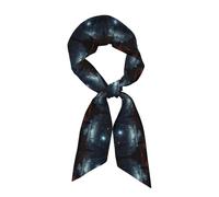 WHJSHOP The moon, the stars and the planets Picture Women's Fashion Scarf - Head Hair Accessories Versatile Scarf for Women Valentine's Day and Mother's Day, Black, One Size