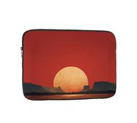 WHJSHOP The red Sun in The Desert Pattern Laptop Case - Shockproof Portable Laptop Sleeve Bag for Men and Women Business Travel, School, and Office Use