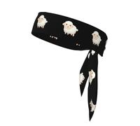WHJSHOP The Shy Little Sheep Pattern Sports Headscarf, Casual Headband, Elastic, Sweat Absorbing, Adjustable, Anti Slip