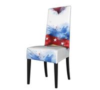 WHJSHOP The Star-Spangled Banner Pattern Protection Cover for Dining Chair - Soft, Comfortable, Wrinkle-Resistant Elastic Fits Most Armless Chairs
