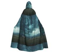 WHJSHOP The storm after the calm Pattern Adult Hooded Cape Cloak for Halloween, Role-playing, and Costume Parties