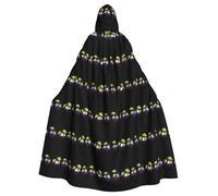 WHJSHOP Three cute little prunes Prints Adult Hooded Cape Cloak for Halloween, Role-Playing, and Costume Parties