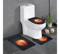WHJSHOP Three-piece floor mat set Ants traveling through tunnels Printed water-absorbent and non-slip for bathrooms toilets and kitchens