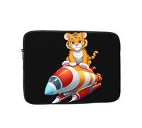 WHJSHOP Tiger cub Sitting on a Rocket Pattern Laptop Case - Shockproof Portable Laptop Sleeve Bag for Men and Women Business Travel, School, and Office Use