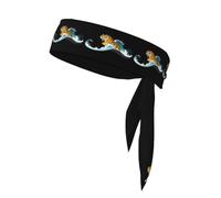 WHJSHOP Tiger Galloping in The Waves Pattern Sports Headscarf, Casual Headband, Elastic, Sweat Absorbing, Adjustable, Anti Slip
