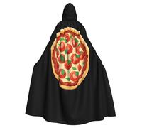 WHJSHOP Tomato pizza Pattern Halloween Adult Hooded Cloak is a super large, comfortable, and durable cloak