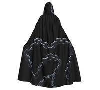 WHJSHOP Trapped in shackles Pattern Adult Hooded Cape Cloak for Halloween, Role-playing, and Costume Parties