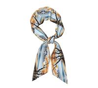 WHJSHOP Tree at the Water's Edge Printing Women's Fashion Scarf - Head Hair Accessories Versatile Scarf for Women Valentine's Day and Mother's Day, Black, One Size