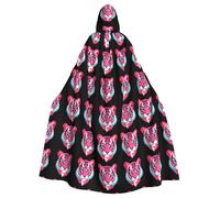WHJSHOP Trendy graffiti tiger head Prints Adult Hooded Cape Cloak for Halloween, Role-Playing, and Costume Parties