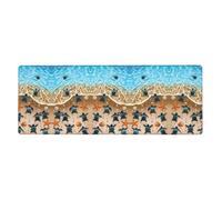 WHJSHOP Turtle crawling on the beach Prints Mouse Pad 12x31.5in
