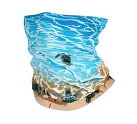 WHJSHOP Turtle crawling on the beach Prints Multifunctional Sports Headband - Seamless Workout Throw, Neck Gaiter for Hiking, Cycling & Beach Days