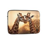WHJSHOP Two Giraffes Prints Portable Shockproof Laptop Sleeve Case for Men and Women Business Travel, and Office Daily Use
