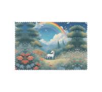 WHJSHOP Unicorns in The Distance Prints Placemats Set of 6 12x18in - Transform Your Table into a Cozy Haven for Memorable Meals