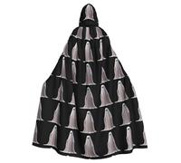 WHJSHOP Wandering Soul Prints Adult Hooded Cape Cloak for Halloween, Role-Playing, and Costume Parties