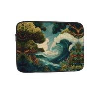 WHJSHOP Waves Hitting The Forest Prints Portable Shockproof Laptop Sleeve Case for Men and Women Business Travel, and Office Daily Use