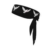 WHJSHOP White Dove of Peace Pattern Sports Headscarf, Casual Headband, Elastic, Sweat Absorbing, Adjustable, Anti Slip