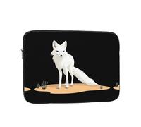 WHJSHOP White Fox in The Desert Pattern Laptop Case - Shockproof Portable Laptop Sleeve Bag for Men and Women Business Travel, School, and Office Use