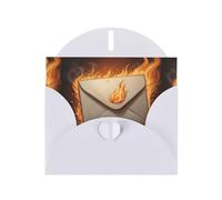 WHJSHOP White Greeting Card Burning envelope Printing Perfect for Valentine's Day, Wedding Anniversary & Party Invitations