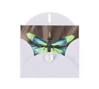 WHJSHOP White Greeting Card Colorful Dragonfly Painting Pattern 4x6in for Christmas, children's birthdays, Valentine's Day, wedding anniversaries, and party invitations