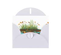 WHJSHOP White Greeting Card Dead leaves on the swamp Printing Perfect for Valentine's Day, Wedding Anniversary & Party Invitations