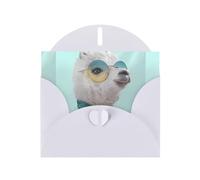 WHJSHOP White Greeting Card fun llama pattern Pattern 4x6in for Christmas, children's birthdays, Valentine's Day, wedding anniversaries, and party invitations