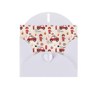 WHJSHOP White Greeting Card Little Boys and Girls in FireFighters Pattern 4x6in for Christmas, children's birthdays, Valentine's Day, wedding anniversaries, and party invitations