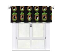 WHJSHOP White Rabbit in The Tree Hole Prints Bright & Cozy Kitchen Window Layer - 54x18 Inch Peach Skin Valance for a Welcoming Home