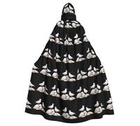 WHJSHOP White seagull on the rocks Prints Adult Hooded Cape Cloak for Halloween, Role-Playing, and Costume Parties