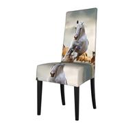 WHJSHOP Wild Animal Horses Pattern printing dining chair cover is easy to disassemble and made of high resilience fabric that is wear-resistant