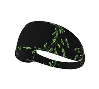 WHJSHOP Willow Branches and Wreaths Prints Sports Headband for Women Sweat Proof Bandeau Summer Elastic Band
