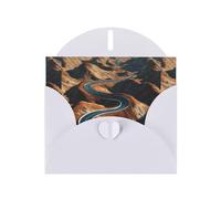 WHJSHOP winding mountain road Prints Greeting Card - Premium Pearlescent Paper, Double Sided Pearl Effect, Love Buckle Pearl Paper Envelope