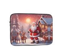WHJSHOP Winter Santa Claus Picture Laptop Case - Shockproof Portable Laptop Sleeve Bag for Men and Women Business Travel, School, and Office Daily Use