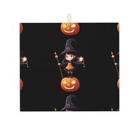 WHJSHOP Witch Holding a Magic Wand Pattern Kitchen Absorbent pad, Super Absorbent Microfiber, Oversized Anti Slip