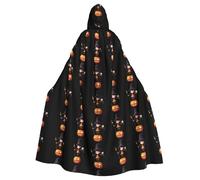 WHJSHOP Witch holding a magic wand Prints Halloween Adult Hooded Cloak No Zipper, Comfortable & Durable for Role-Playing