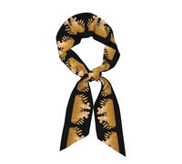 WHJSHOP Women's Fashion Scarf A pair of mice in the wheat field Printed Satin Headscarf Chic Tie, Hair Scarf, Wristband