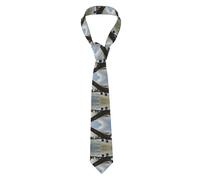 WHJSHOP World War 2 Aircraft Airplane Prints Men's Necktie - Durable Polyester Layer for Business, Formal Events & Elegant Gifting