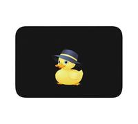 WHJSHOP Yellow Duck Wearing A Hat Prints Crystal Velvet Lock Edge Floor mat, Bedroom Carpet, Parlor, Dormitory Home Decoration
