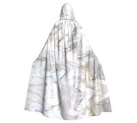 WHJSHOP yellow marble Prints Hooded Cloak - Dramatic Long-Sleeve Cosplay Cover