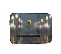 WHJSHOP Yellow Rose on The Swing Pattern Laptop Case - Shockproof Portable Laptop Sleeve Bag for Men and Women Business Travel, School, and Office Use