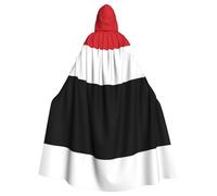WHJSHOP Yemeni flag Prints Adult Hooded Cape Cloak for Halloween, Role-Playing, and Costume Parties
