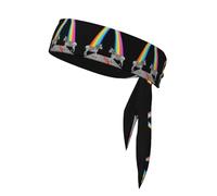 WHJSHOP Zebra Crossing The Rainbow Pattern Sports Headscarf, Casual Headband, Elastic, Sweat Absorbing, Adjustable, Anti Slip