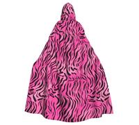 WHJSHOP Zebra Tiger Leopard Pink Picture Halloween Adult Hooded Cape Men'S And Women'S Clothing Mantle Role-Playing