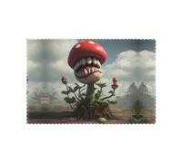 WHJSSF 6pc Heat Resistant Placemats, Thick Table Mats for Home Kitchen, Hotel, Banquet, Washable & Wear-Resistant (12x18in) The Terrifying Piranha Plant Prints
