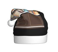 WHJSSF A corner of an old bookstore Pattern Christmas Hat for Adult quality accessory soft, lightweight, and fluffy