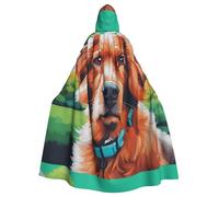 WHJSSF A Cute dog Prints Halloween Adult Hooded Cloak is a super large, comfortable, and durable cloak