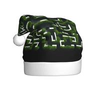 WHJSSF Abstract maze Printing Christmas Hat for Adult Halloween party usage