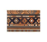 WHJSSF African National Patterns Printing Placemats Set of 6 - Washable Polyester Fiber Placemats for Dining, Kitchen, Hotel, Home, and Banquet Decorations