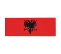 WHJSSF Albanian flag Mouse Pad 12x31.5in Large Desk Mat for Gaming & Work