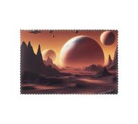WHJSSF Alien Planet Printing Placemats for Dining Table Set of 6 for Hotels, Homes, and Banquets as Decorative Table Decorations, Beautiful durable